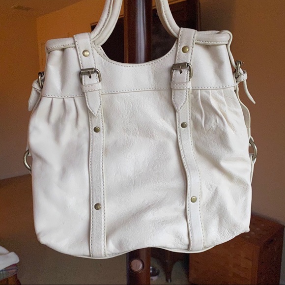 Cynthia Rowley Cream Leather Handbag - Picture 2 of 10